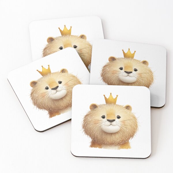 Item preview, Little Lion King – Cute Crowned Lion designed and sold by ArtFairy38.