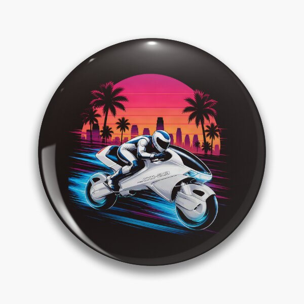 Item preview, Retro Cyberpunk Motorcycle Sunset Synthwave Design designed and sold by redkat-4.