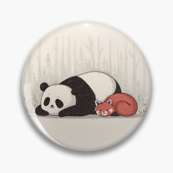 Item preview, Panda and fox resting in the forest designed and sold by anytka.