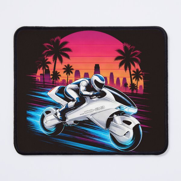 Item preview, Retro Cyberpunk Motorcycle Sunset Synthwave Design designed and sold by redkat-4.