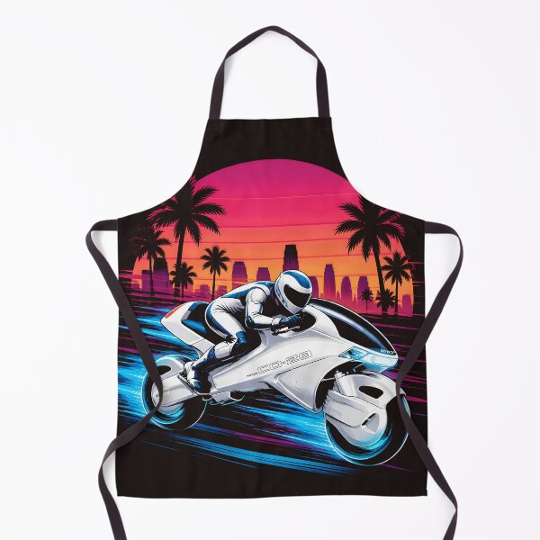 Item preview, Retro Cyberpunk Motorcycle Sunset Synthwave Design designed and sold by redkat-4.