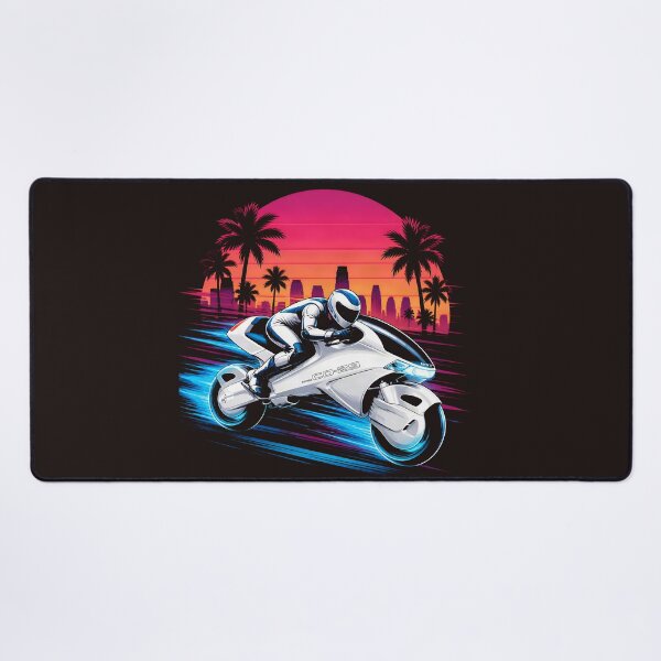 Item preview, Retro Cyberpunk Motorcycle Sunset Synthwave Design designed and sold by redkat-4.