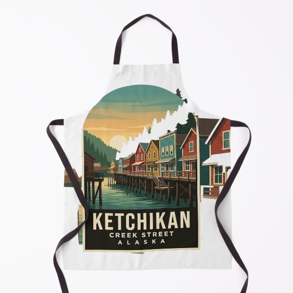 Item preview, Ketchikan Alaska Creek Street Vintage Travel Badge Sticker designed and sold by DetourDgn.