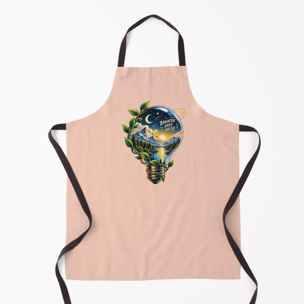 Item preview, Brighter Days Ahead - Lightbulb Mountain Landscape & Nature Graphic designed and sold by Ozyven-Creation.
