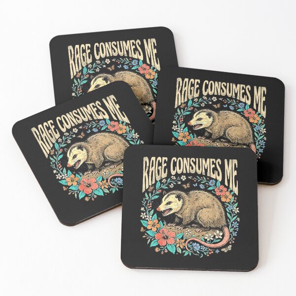 Item preview, Rage Consumes Me Vintage Floral Funny Possum designed and sold by Byhergawaa.