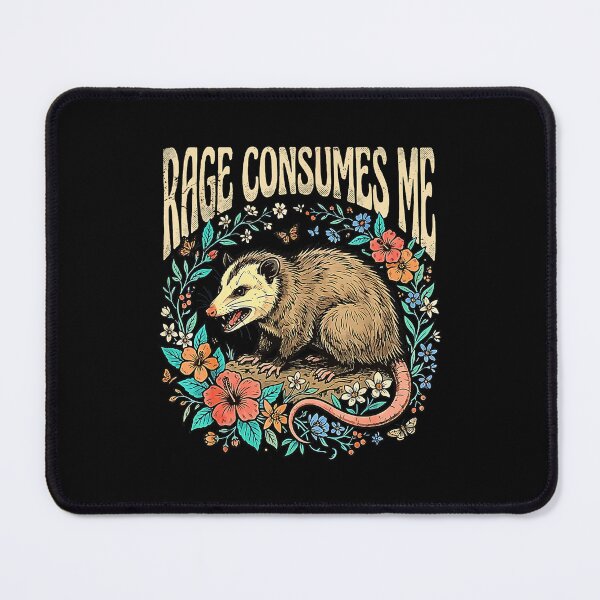 Item preview, Rage Consumes Me Vintage Floral Funny Possum designed and sold by Byhergawaa.