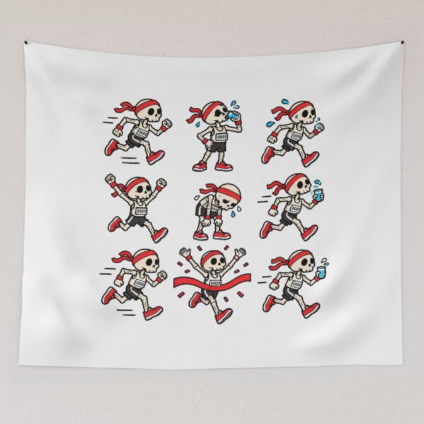 Item preview, Skeleton Runner Race Journey Marathoner designed and sold by chattsuede.