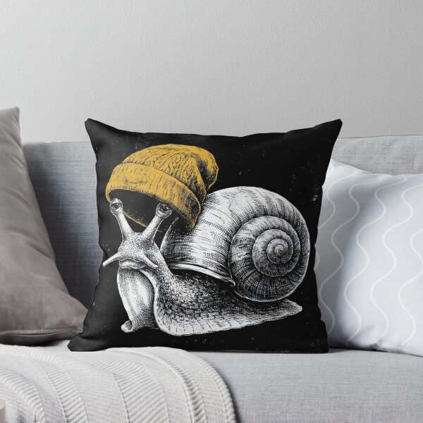 Item preview, Vintage Snail in Mustard Yellow Beanie designed and sold by NatArtSA.