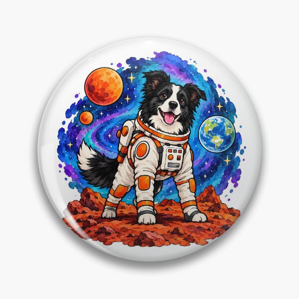 Item preview, Collie Astronaut Cosmic Explorer Dog Lover designed and sold by chattsuede.
