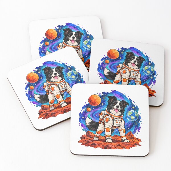 Item preview, Collie Astronaut Cosmic Explorer Dog Lover designed and sold by chattsuede.