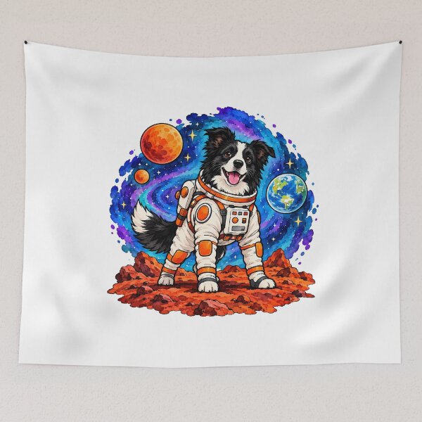 Item preview, Collie Astronaut Cosmic Explorer Dog Lover designed and sold by chattsuede.