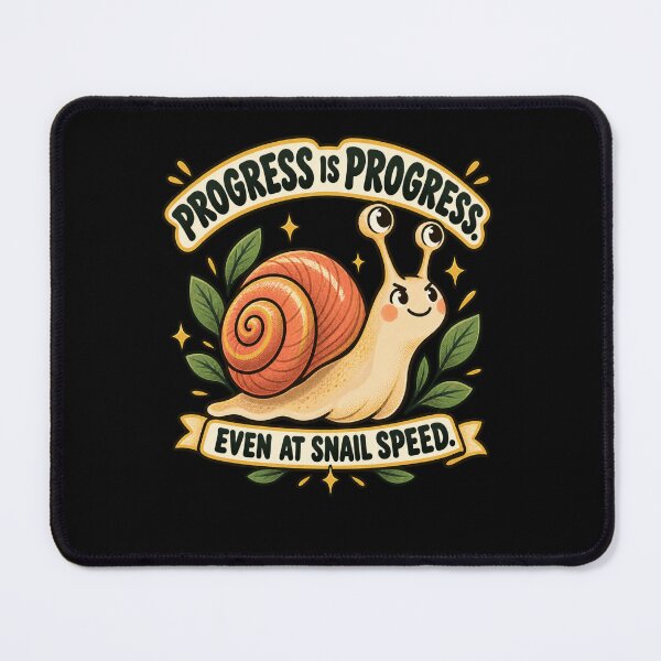 Item preview, Progress Is Progress Even at Snail Speed – Motivational Snail designed and sold by Good Mood Foundry.