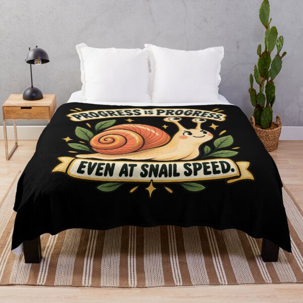 Item preview, Progress Is Progress Even at Snail Speed – Motivational Snail designed and sold by Good Mood Foundry.