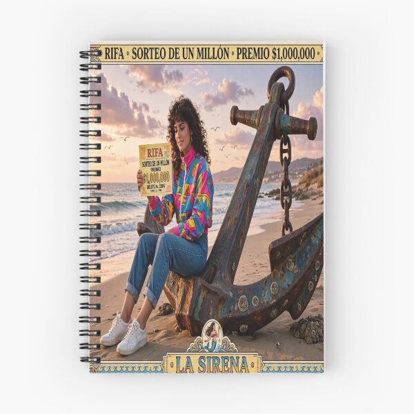 Item preview, La Sirena 80s Girl on Giant Anchor - RIFA $1,000,000 - Vintage Beach Poster Art designed and sold by HydStyle99.