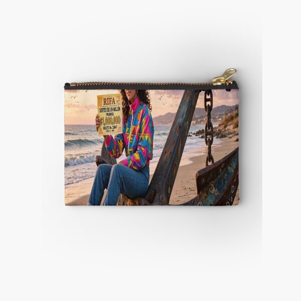 Item preview, La Sirena 80s Girl on Giant Anchor - RIFA $1,000,000 - Vintage Beach Poster Art designed and sold by HydStyle99.