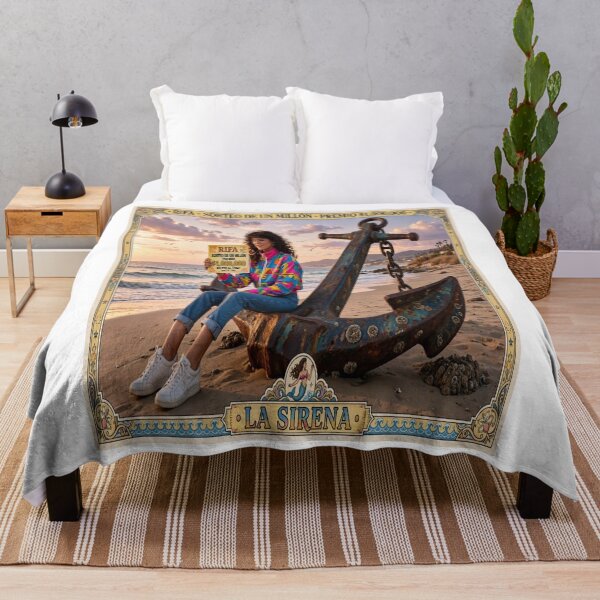 Item preview, La Sirena 80s Girl on Giant Anchor - RIFA $1,000,000 - Vintage Beach Poster Art designed and sold by HydStyle99.