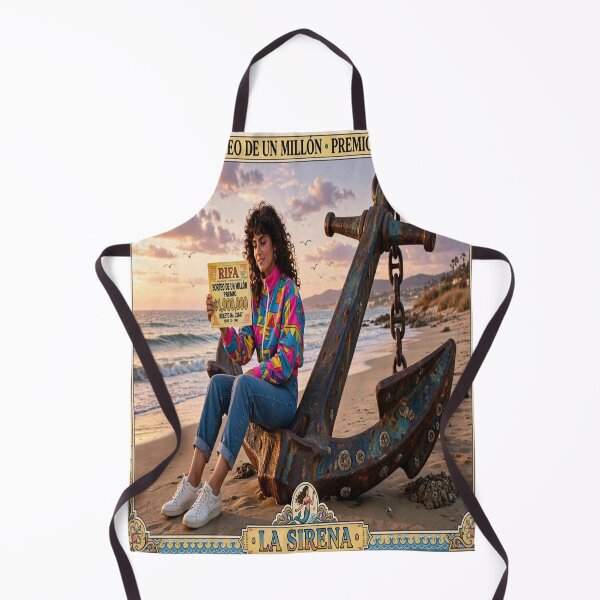 Item preview, La Sirena 80s Girl on Giant Anchor - RIFA $1,000,000 - Vintage Beach Poster Art designed and sold by HydStyle99.