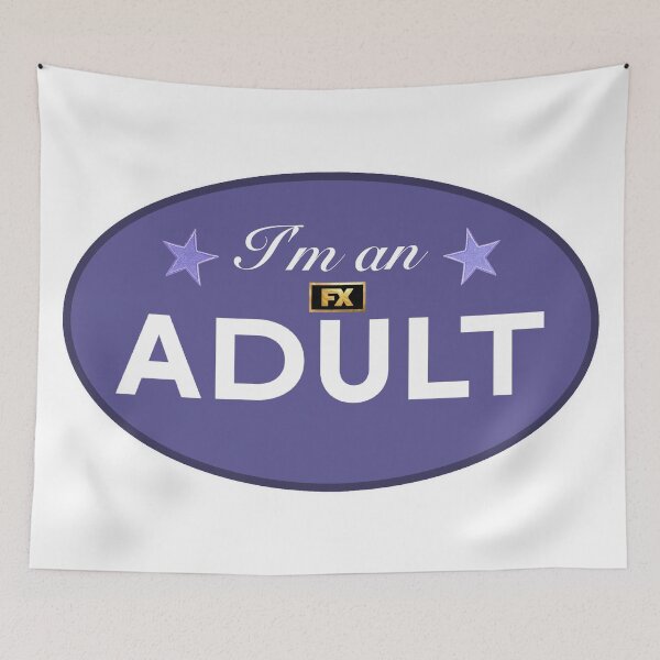 Item preview, I'm an adult sticker purple designed and sold by rilesweir.