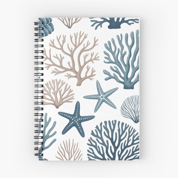 Item preview, Coastal Coral and Starfish Ocean Pattern designed and sold by NatArtSA.