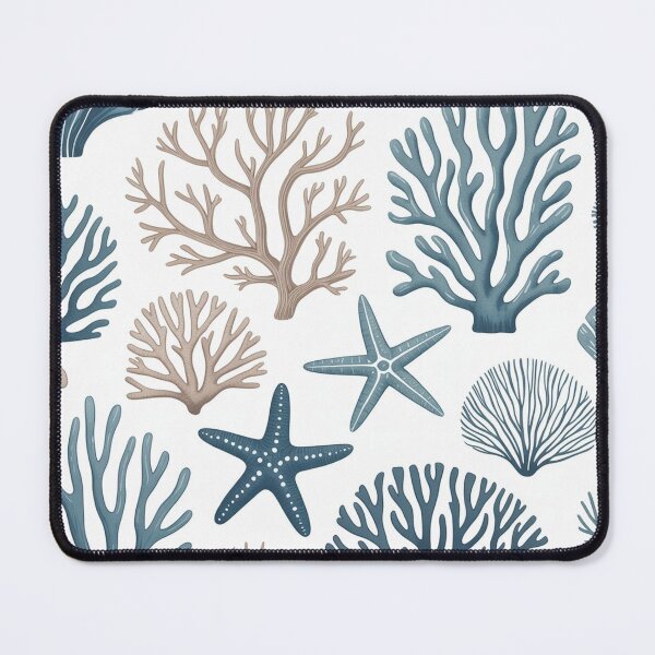 Item preview, Coastal Coral and Starfish Ocean Pattern designed and sold by NatArtSA.
