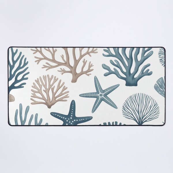 Item preview, Coastal Coral and Starfish Ocean Pattern designed and sold by NatArtSA.