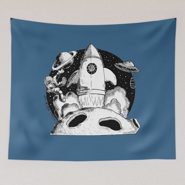 Item preview, Space Odyssey: Hand Drawn Ink Art designed and sold by ThaisMelo.