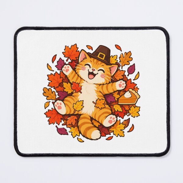 Item preview, Pilgrim Cat Leaf Angel Thanksgiving designed and sold by chattsuede.