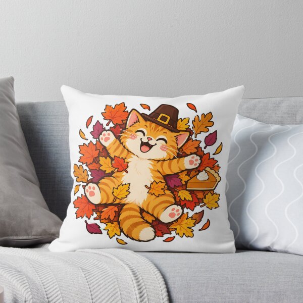 Item preview, Pilgrim Cat Leaf Angel Thanksgiving designed and sold by chattsuede.