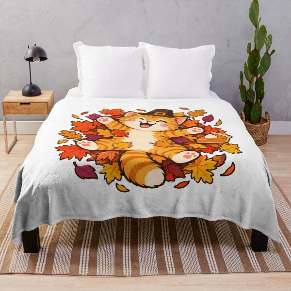 Item preview, Pilgrim Cat Leaf Angel Thanksgiving designed and sold by chattsuede.