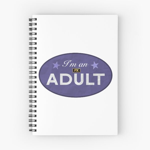 Item preview, I'm an adult sticker, purple, crinkled effect designed and sold by rilesweir.