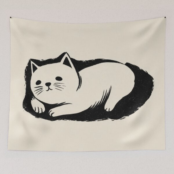 Item preview, Cute cat art on a plain bg designed and sold by anytka.