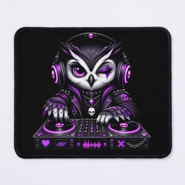 Item preview, Cyber Goth DJ Owl designed and sold by LazyDayzCo.