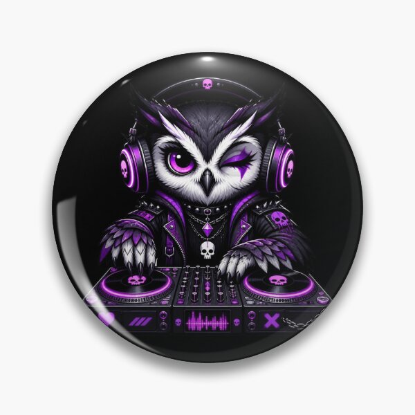 Item preview, Cyber Goth DJ Owl designed and sold by LazyDayzCo.