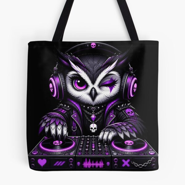 Item preview, Cyber Goth DJ Owl designed and sold by LazyDayzCo.