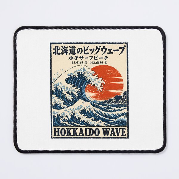 Item preview, Hokkaido Wave Ukiyo-e Ocean Print Surf Traveler designed and sold by chattsuede.