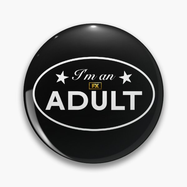 Item preview, I'm an adult black sticker designed and sold by rilesweir.