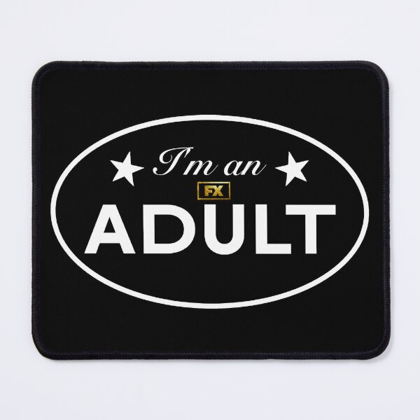 Item preview, I'm an adult black sticker designed and sold by rilesweir.
