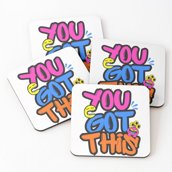 Item preview, You Got This Colorful Cartoon Monster Motivational Quote designed and sold by serotonin75114.