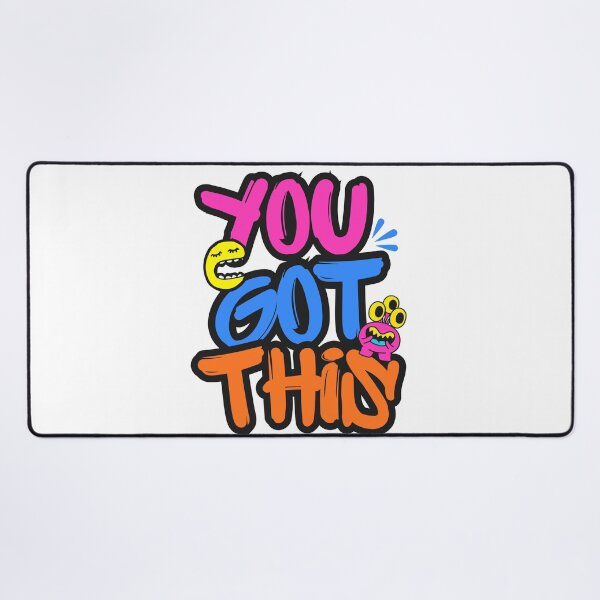 Item preview, You Got This Colorful Cartoon Monster Motivational Quote designed and sold by serotonin75114.