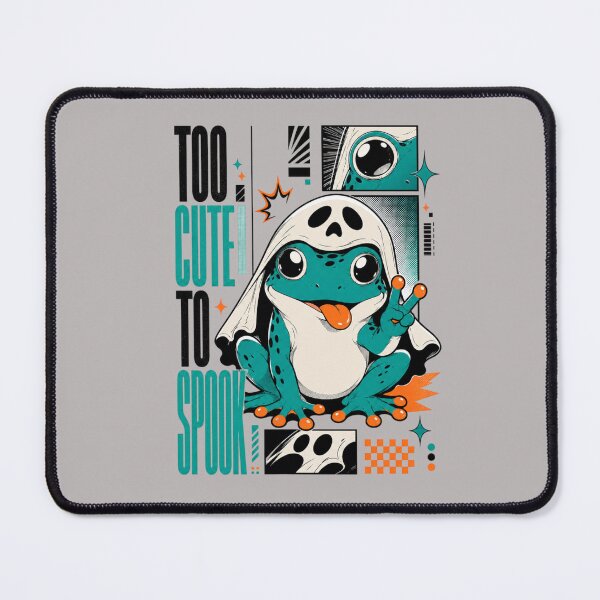 Item preview, Too Cute To Spook Anime Frog Graphic Poster T-Shirt | Cute Toad Ghost Costume Peace Sign Gift designed and sold by illeN-Art-World.