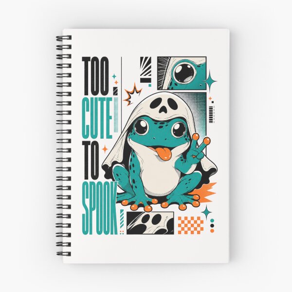 Item preview, Too Cute To Spook Anime Frog Graphic Poster T-Shirt | Cute Toad Ghost Costume Peace Sign Gift designed and sold by illeN-Art-World.