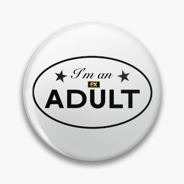Item preview, I'm an adult white sticker designed and sold by rilesweir.