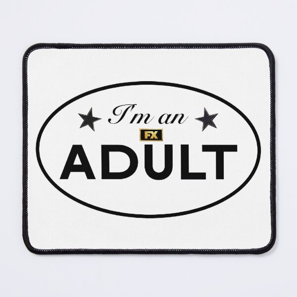 Item preview, I'm an adult white sticker designed and sold by rilesweir.