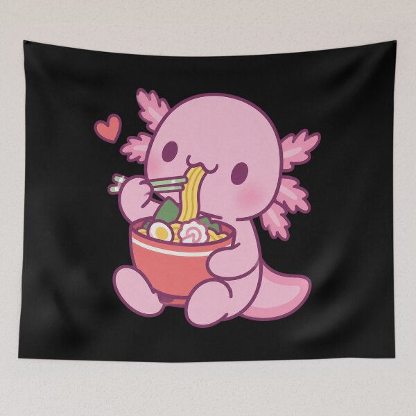 Item preview, Cute Axolotl Ramen designed and sold by ClaireCum.