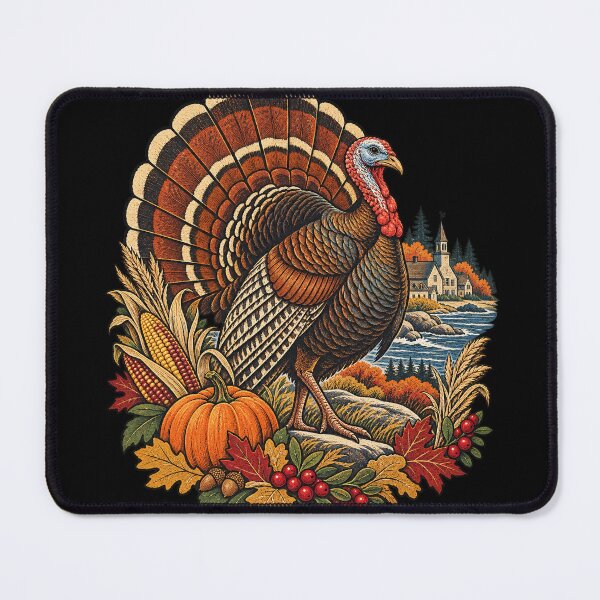 Item preview, Thanksgiving Turkey Autumn Harvest Illustration designed and sold by 966 A.D..