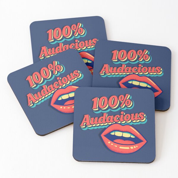 Item preview, 100% Audacious Retro Groovy Lips - 70s Sassy Quote designed and sold by pulse_retail.