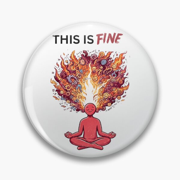 Item preview, This Is Fine - Calm Outside Chaos Inside Sarcastic Design designed and sold by Specialdesign10.
