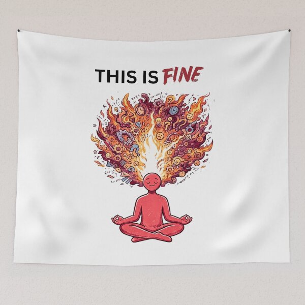 Item preview, This Is Fine - Calm Outside Chaos Inside Sarcastic Design designed and sold by Specialdesign10.