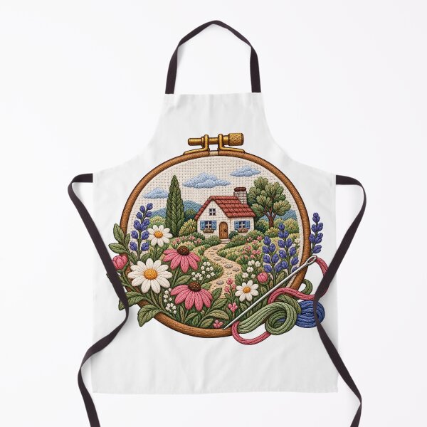Item preview, Needlepoint Club Floral Animals & Cottagecore Embroidery Art designed and sold by Georain.