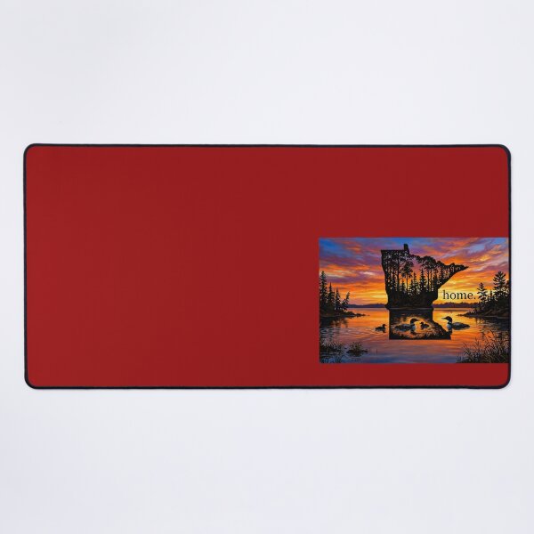 Item preview, Minnesota Home Sunset — Northwoods Pine Forest and Loons designed and sold by FrozenFits.